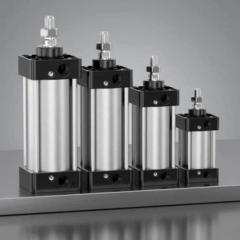 Pneumatic cylinder for factory automation stations
